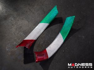 Alfa Romeo Stelvio Steering Wheel Side Trim Kit - Carbon Fiber - Pre '20 - Italian Theme - Feroce Carbon